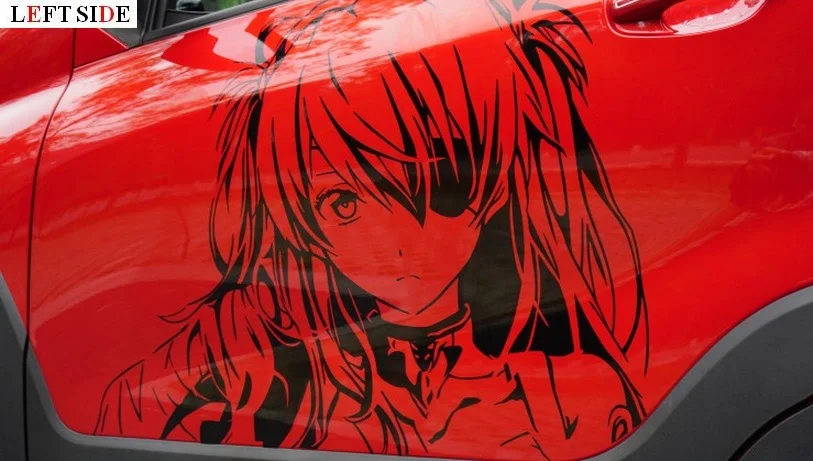 Left Side Car Stickers Decoration Diy Japanese Anime Sticker Car Styling Waterproof Cover Refit Exterior Accessories Sticker Car Stickers Aliexpress