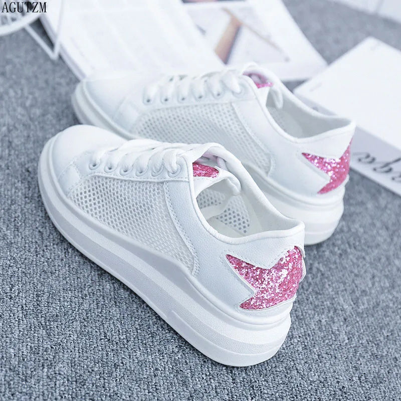 2019 Spring Lace-up flat Platform Sneakers White Breathable mesh Women Vulcanize Shoes Tenis Feminino Casual Female Shoes Z52
2019 Spring Lace-up flat Platform Sneakers White Breathable mesh Women Vulcanize Shoes Tenis Feminino Casual Female Shoes Z52