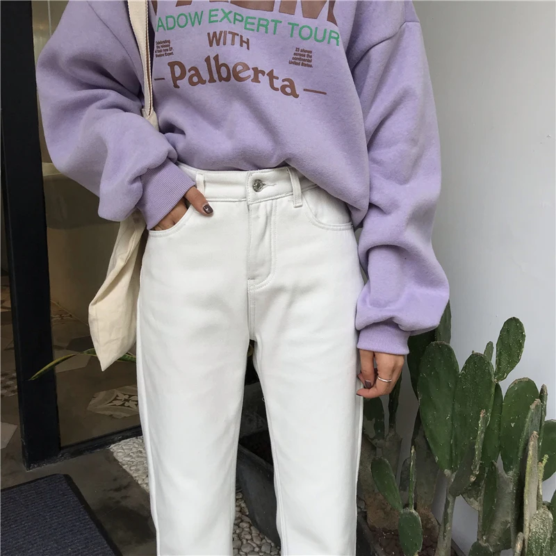 womens jeans femme 2019 nouveau Autumn Winter jean Slim high waisted Plus velvet Straight pants ladies jeans Korean women pants
womens jeans femme 2019 nouveau Autumn Winter jean Slim high waisted Plus velvet Straight pants ladies jeans Korean women pants