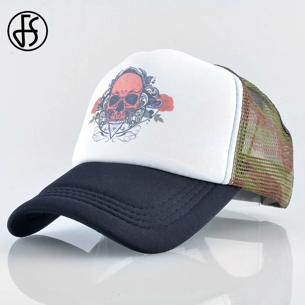 FS New Trucker Hat Summer Snapback Caps Skull Print Women Men Streetwear Dad Hat Hip Hop Casquettes Red Black Baseball Mesh Cap
FS New Trucker Hat Summer Snapback Caps Skull Print Women Men Streetwear Dad Hat Hip Hop Casquettes Red Black Baseball Mesh Cap