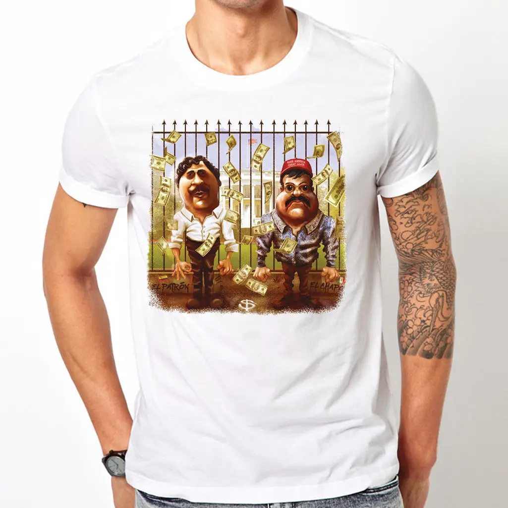 New Mens El Patron y El Chapo Funny Graphic Shirt - Pablo Escobar - White House Cool Casual pride t shirt men Unisex New
New Mens El Patron y El Chapo Funny Graphic Shirt - Pablo Escobar - White House Cool Casual pride t shirt men Unisex New