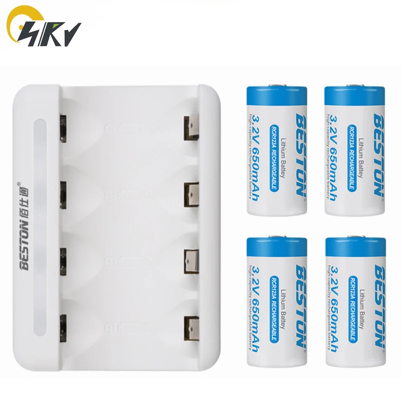 3.2V RCR123A 16340 LiFePO4 650mAh rechargeable Li-ion battery and USB charger
3.2V RCR123A 16340 LiFePO4 650mAh rechargeable Li-ion battery and USB charger