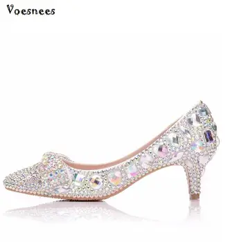 Women Rhinestone Wedding Shoes Flower Luxury Crystal High Heel 5CM Shoes Women Cinderella Princess Pumps Bridal Shoes Size 34-43
Women Rhinestone Wedding Shoes Flower Luxury Crystal High Heel 5CM Shoes Women Cinderella Princess Pumps Bridal Shoes Size 34-43