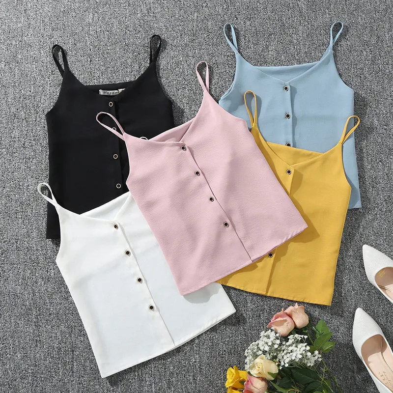 Sanishroly 2019 Women Summer Style Camis Sexy Solid V-Neck Chiffon Tank Female Sleeveless Camisole Vest Tops Plus Size 2XL SE494
Sanishroly 2019 Women Summer Style Camis Sexy Solid V-Neck Chiffon Tank Female Sleeveless Camisole Vest Tops Plus Size 2XL SE494