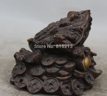 bi00768 5"Chinese Bronze Gilt Feng Shui Wealth Money Yuan Bao Golden Toad Spittor Statue
bi00768 5"Chinese Bronze Gilt Feng Shui Wealth Money Yuan Bao Golden Toad Spittor Statue
