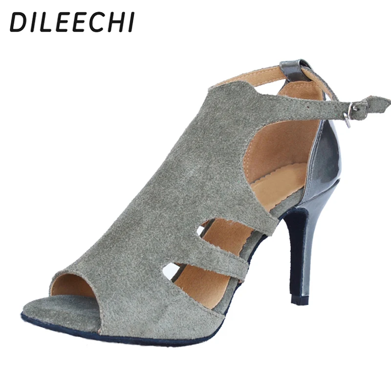 DILEECHI women Latin dance shoes flock and PU modern dance shoes high-heeled soft outsole square dance shoes fish mouth sandals
DILEECHI women Latin dance shoes flock and PU modern dance shoes high-heeled soft outsole square dance shoes fish mouth sandals