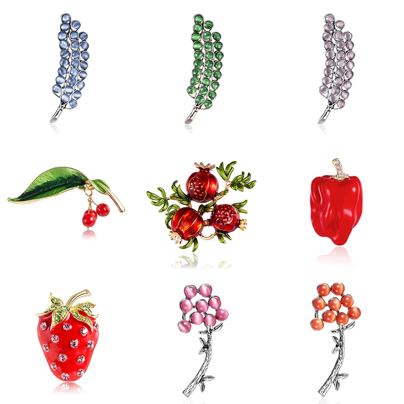 Enamel Fruit Shape Red Pomegranate Pepper Brooch Cute Gift Accessories Suit Lapel Pin Men Women's Clothing Badges Scarf Buckles
Enamel Fruit Shape Red Pomegranate Pepper Brooch Cute Gift Accessories Suit Lapel Pin Men Women's Clothing Badges Scarf Buckles