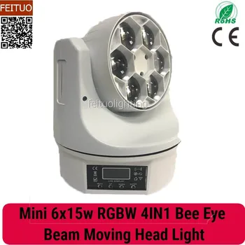 2pcs/lot New Bee Eye Stage Moving Head Light 6x15 RGBW LED Super Beam Mini DJ Disco Lighting White Case for Party Nightclub
2pcs/lot New Bee Eye Stage Moving Head Light 6x15 RGBW LED Super Beam Mini DJ Disco Lighting White Case for Party Nightclub