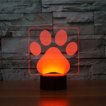 Dog Paw Modelling 3D Table Lamp LED Colorful Lovely Dog Footprints Nightlight Bedroom Decor USB Baby Sleep Lighting Kids Gifts 
Dog Paw Modelling 3D Table Lamp LED Colorful Lovely Dog Footprints Nightlight Bedroom Decor USB Baby Sleep Lighting Kids Gifts