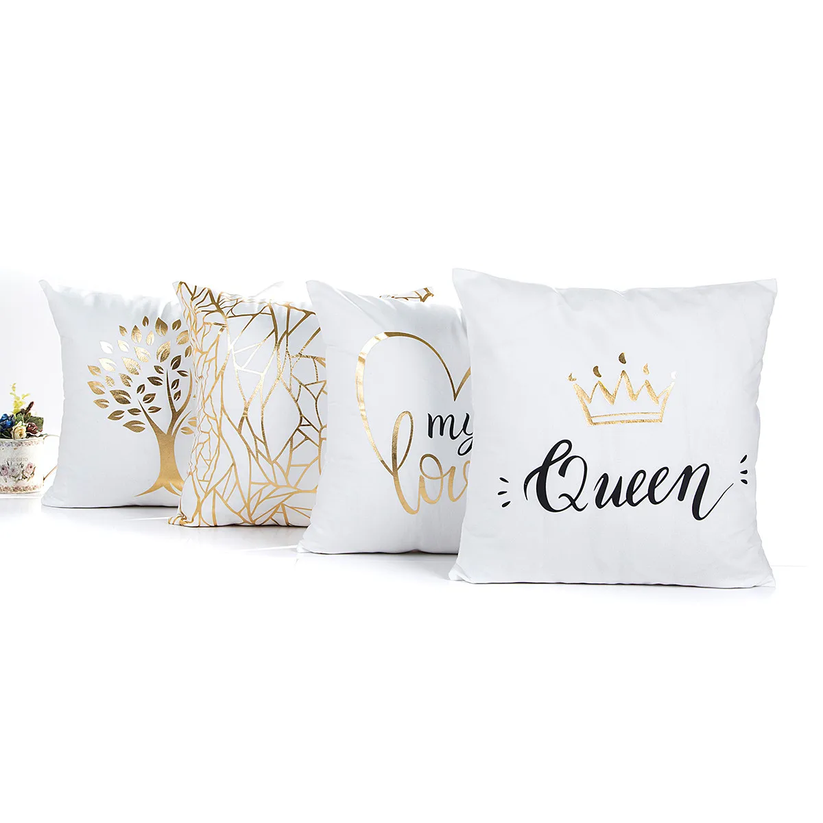 ISHOWTIENDA Gold Foil Printing Pillow Case Sofa Waist Throw Cushion Cover Home Decor 45X45CM
ISHOWTIENDA Gold Foil Printing Pillow Case Sofa Waist Throw Cushion Cover Home Decor 45X45CM