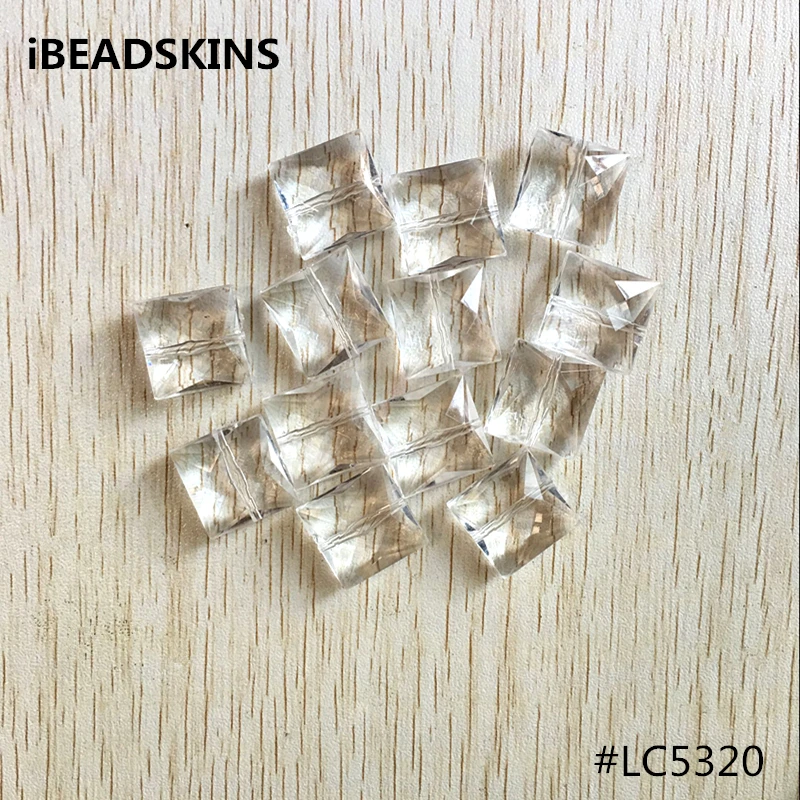 19mm 200pcs/lot Acrylic clear square shape faceted beads (As shown) for jewelry necklace making #5320 |