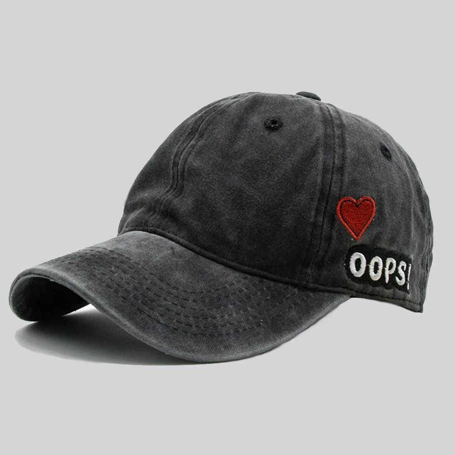 Fashion Washed Cotton Embroidery Heart Baseball Cap Men Snapback Trucker Cap Black Women Baseball Hat Spring Autumn Winter WH006
Fashion Washed Cotton Embroidery Heart Baseball Cap Men Snapback Trucker Cap Black Women Baseball Hat Spring Autumn Winter WH006