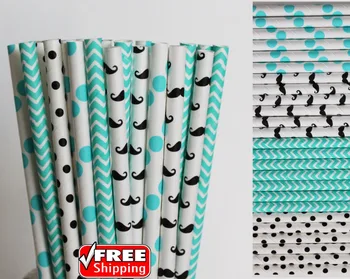 200pcs Mixed 4 Designs Aqua and Black Themed Paper Straws-Dot,Chevron,Mustache Little Man First Birthday Party Kids Baby Shower
200pcs Mixed 4 Designs Aqua and Black Themed Paper Straws-Dot,Chevron,Mustache Little Man First Birthday Party Kids Baby Shower