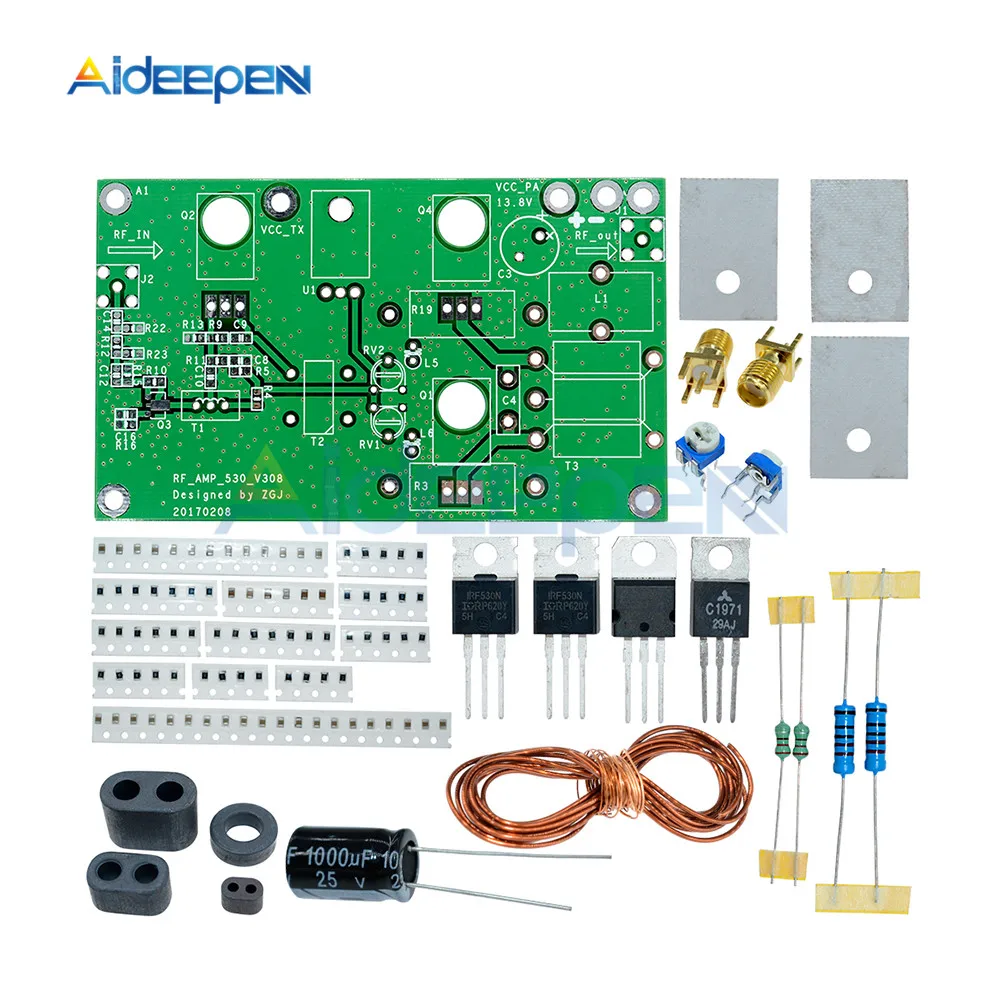DC13.8V 45W SSB Linear Power Amplifier Board CW FM HF Radio Transceiver Shortwave Module DIY Kit Standard SMA Interface 3M-30MHz
DC13.8V 45W SSB Linear Power Amplifier Board CW FM HF Radio Transceiver Shortwave Module DIY Kit Standard SMA Interface 3M-30MHz