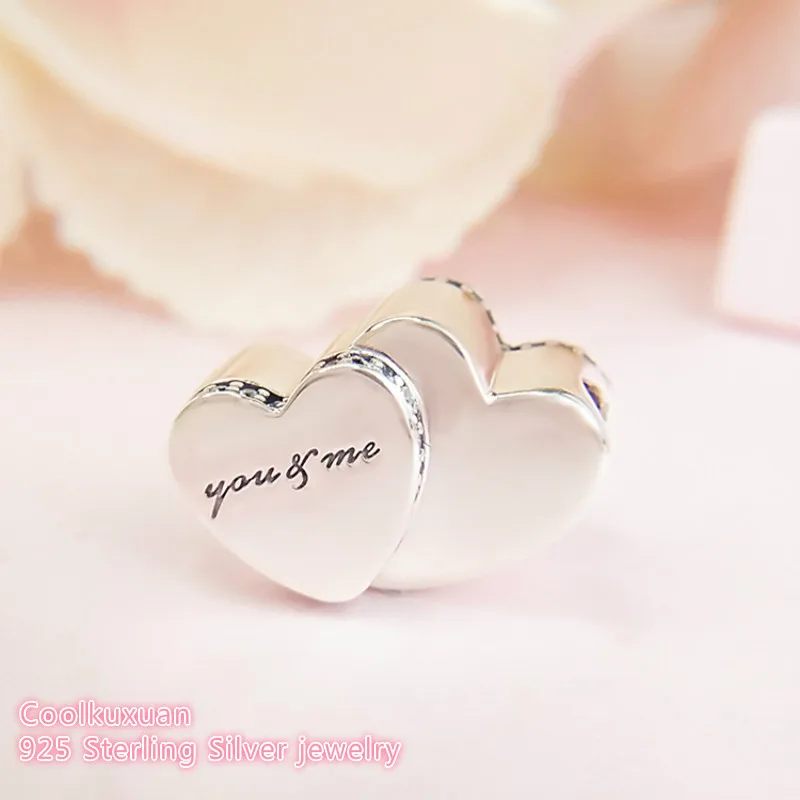 Valentine's Day Original 925 Sterling Silver Two Hearts Charm, Clear CZ Heart Beads Fit Brand Charms Bracelet Diy Jewelry
Valentine's Day Original 925 Sterling Silver Two Hearts Charm, Clear CZ Heart Beads Fit Brand Charms Bracelet Diy Jewelry