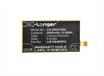 Cameron Sino 2600mAh battery for SONY ERICSSON E5803 E5823 F3211 F3212 F3213 F3215 F3216 S50 SO-02H
Cameron Sino 2600mAh battery for SONY ERICSSON E5803 E5823 F3211 F3212 F3213 F3215 F3216 S50 SO-02H