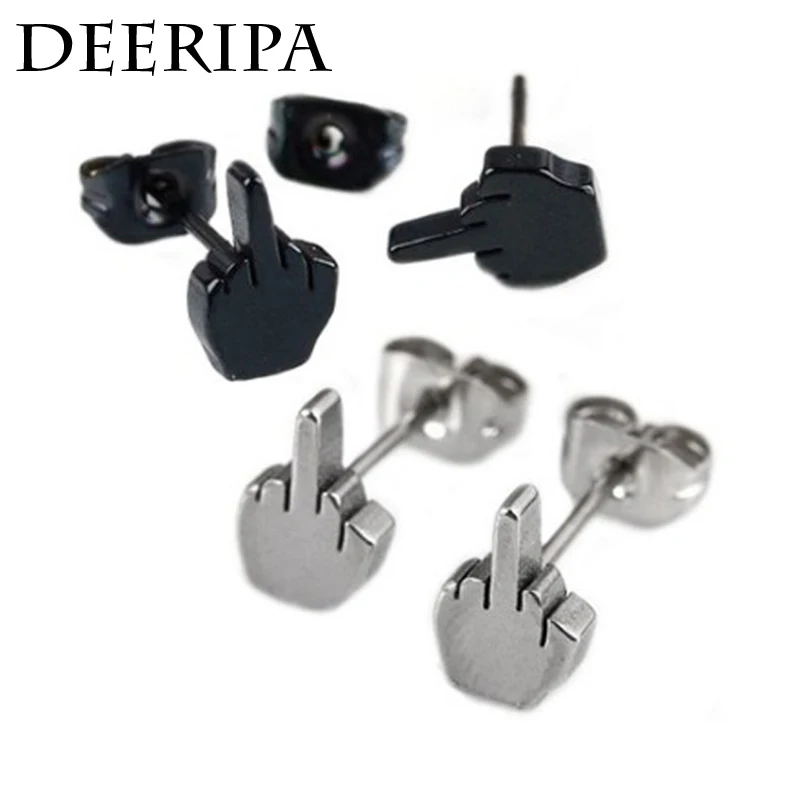 Fashion Rock 2pcs Middle Finger Shape Men Earrings Summer Style Pierced Stainless Steel Stud Earring for Men Jewelry
Fashion Rock 2pcs Middle Finger Shape Men Earrings Summer Style Pierced Stainless Steel Stud Earring for Men Jewelry