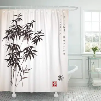 Shower Curtain with Hooks Bamboo Trees with Ink in Traditional Japanese Painting Sumi E Contains Hieroglyph Decorative Bathroom
Shower Curtain with Hooks Bamboo Trees with Ink in Traditional Japanese Painting Sumi E Contains Hieroglyph Decorative Bathroom