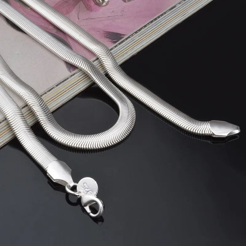 ZORCVENS Silver Jewelry 6mm Width 16-24 inch Men Jewelry snake Chain Necklace for Women Party Classic Silver Necklace
ZORCVENS Silver Jewelry 6mm Width 16-24 inch Men Jewelry snake Chain Necklace for Women Party Classic Silver Necklace