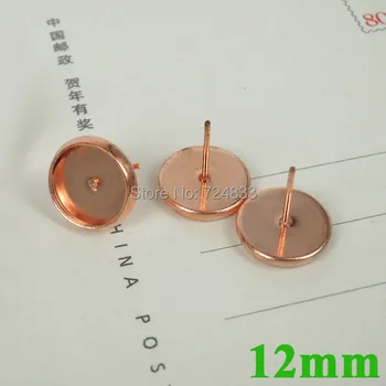 12mm Rose Gold tone plated Blank Earrings Bases Round Bezel Tray Cabochon Stud Earrings post Settings Diy Findings Wholesale
12mm Rose Gold tone plated Blank Earrings Bases Round Bezel Tray Cabochon Stud Earrings post Settings Diy Findings Wholesale
