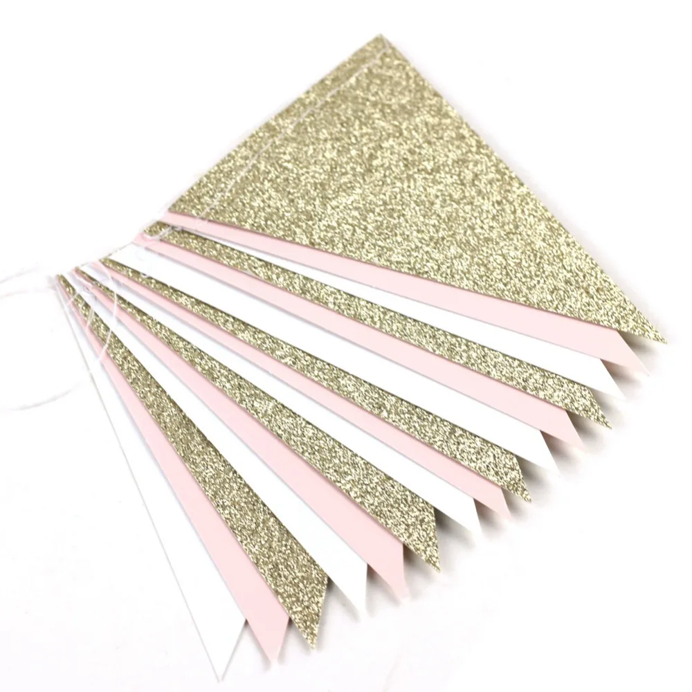 8ft Pink White and Gold Banner Bunting Pennant Garland for Baby Shower Bridal Shower First Birthday Party Decor Photo Backdrop
8ft Pink White and Gold Banner Bunting Pennant Garland for Baby Shower Bridal Shower First Birthday Party Decor Photo Backdrop