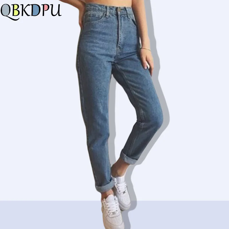 Mom's Plus size Vintage high waist jeans woman 2019 loose blue denim pants Boyfriends jeans for women female trousers streetwear
Mom's Plus size Vintage high waist jeans woman 2019 loose blue denim pants Boyfriends jeans for women female trousers streetwear