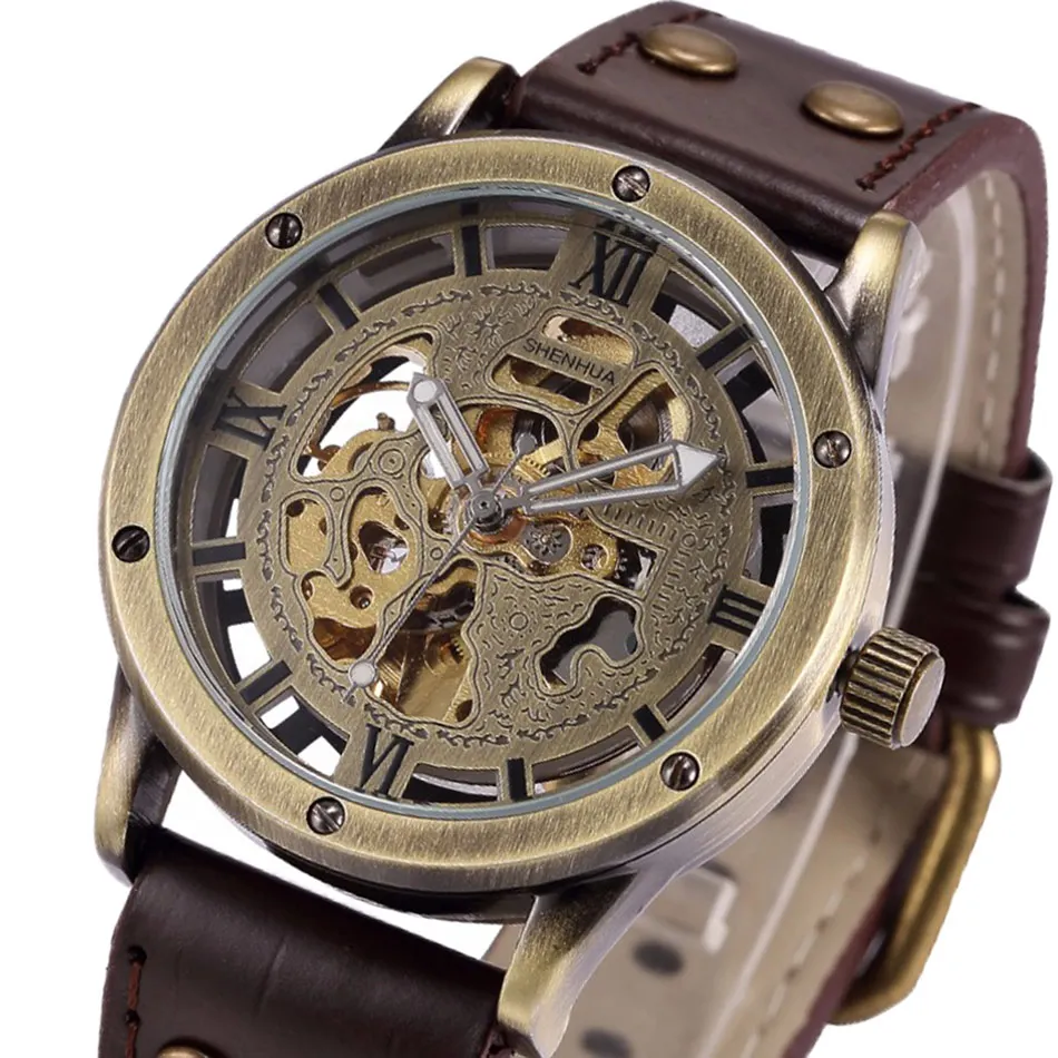 Top Brand Automatic Mechanical Watch Men Transparent Skeleton Black Leather Strap Men WristWatches Gift clock Relogio Masculino
Top Brand Automatic Mechanical Watch Men Transparent Skeleton Black Leather Strap Men WristWatches Gift clock Relogio Masculino