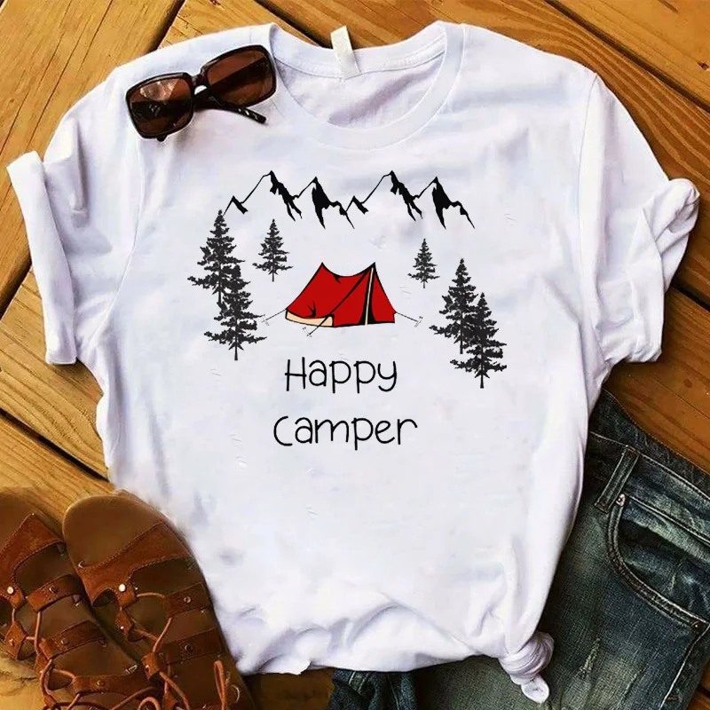 Fashion Women T Womens Happy Camper Travel Road Trip Printed Graphic Tee Shirt Femme Top Tshirt Female Ladies Clothes T-shirt
Fashion Women T Womens Happy Camper Travel Road Trip Printed Graphic Tee Shirt Femme Top Tshirt Female Ladies Clothes T-shirt