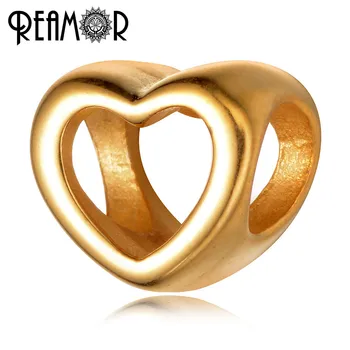 REAMOR Polishing Hollow Love Heart 316l Stainless Steel European Large Hole Beads For Jewelry Making Pan Style Bracelet
REAMOR Polishing Hollow Love Heart 316l Stainless Steel European Large Hole Beads For Jewelry Making Pan Style Bracelet