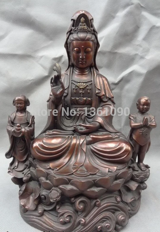 xd 001206 12" Chinese Pure Bronze Buddhist Kwan-Yin Goddess Guan Yin Kid Child Statue
xd 001206 12" Chinese Pure Bronze Buddhist Kwan-Yin Goddess Guan Yin Kid Child Statue