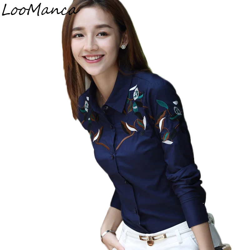 Fashion Formal Shirt Women Clothing 2019 New Spring Slim Long Sleeve Floral Embroidery Blouse Casual Ladies Shirts
Fashion Formal Shirt Women Clothing 2019 New Spring Slim Long Sleeve Floral Embroidery Blouse Casual Ladies Shirts