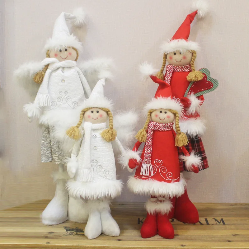 Christmas ornaments Christmas doll face doll angel little red hat stand retractable doll white skirt little girl
Christmas ornaments Christmas doll face doll angel little red hat stand retractable doll white skirt little girl