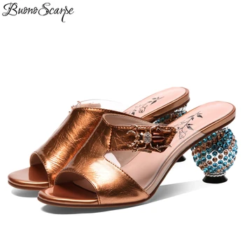 Fashion Animal Decor Heels Pumps Crystal Strange High Heel Women Sandals Genuine Leather Women Party Wedding Shoes Heel Slides
Fashion Animal Decor Heels Pumps Crystal Strange High Heel Women Sandals Genuine Leather Women Party Wedding Shoes Heel Slides