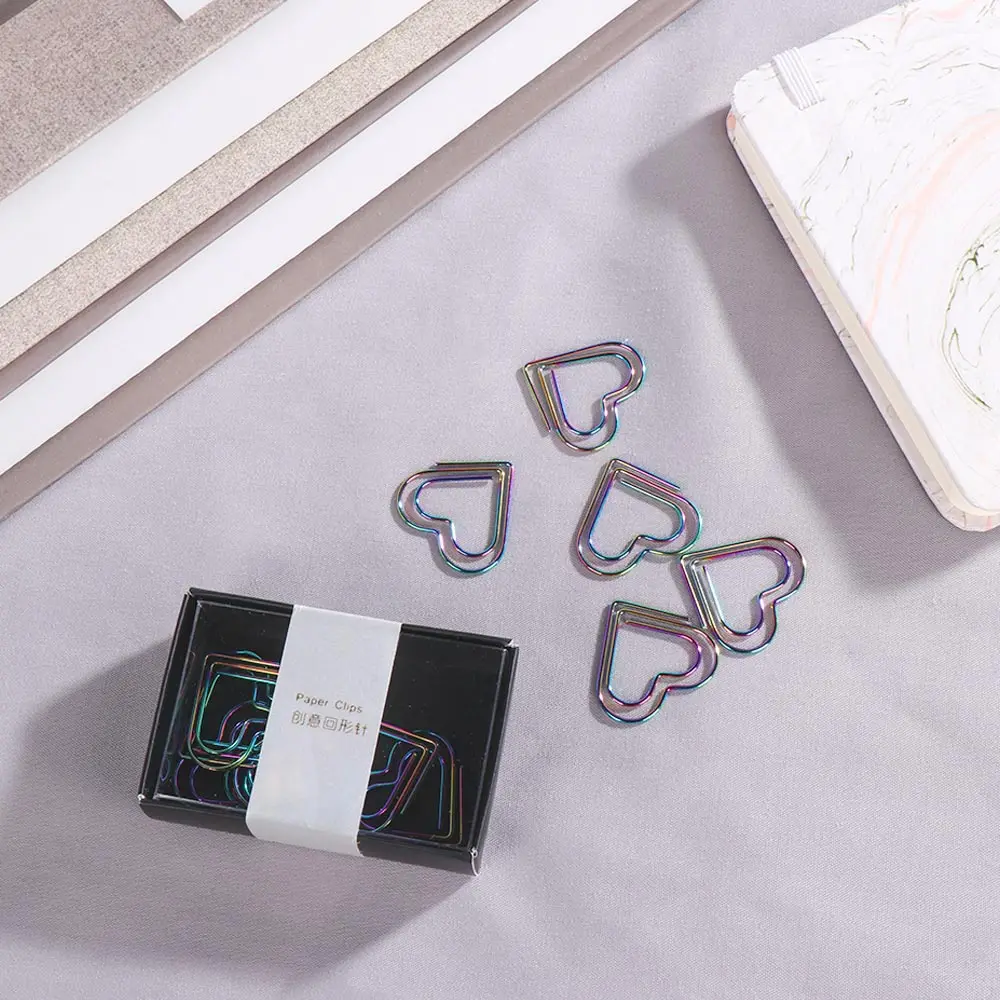 12Pcs/set Rainbow Heart Shaped Paper Clips Bookmark Planner Tools Scrapbooking Tools Memo Clip Metal Binder Paperclip
12Pcs/set Rainbow Heart Shaped Paper Clips Bookmark Planner Tools Scrapbooking Tools Memo Clip Metal Binder Paperclip