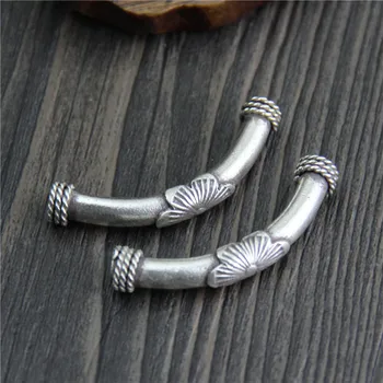 High Quality Manual Carved Bend Tube Charms 40mm Vintage 925 Sterling Silver Long Tube Spacer Beads DIY Fine Jewelry Making
High Quality Manual Carved Bend Tube Charms 40mm Vintage 925 Sterling Silver Long Tube Spacer Beads DIY Fine Jewelry Making