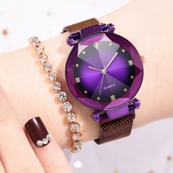 Luxury Women Watches Clock Rose Gold Magnet Starry Sky Diamond Wrist Watches Women Stainless Steel Quartz Watch Ladies Watch
Luxury Women Watches Clock Rose Gold Magnet Starry Sky Diamond Wrist Watches Women Stainless Steel Quartz Watch Ladies Watch