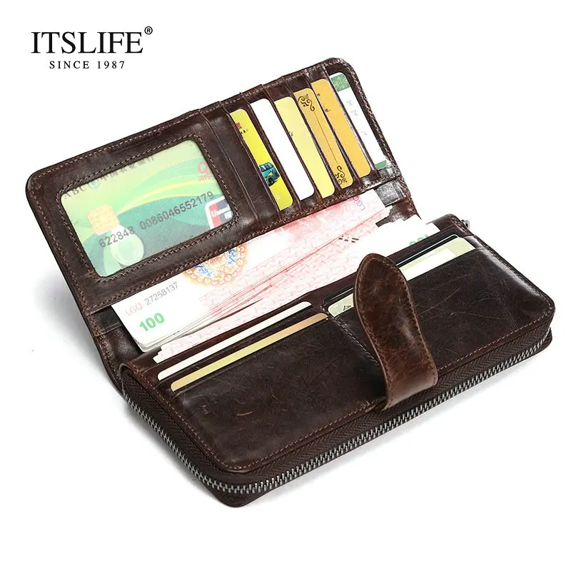 New Luxury Brand 100% Top Genuine Cowhide Leather High Quality Men Long Wallet with Zipper Cowhide Card Holders Clutch Bag
New Luxury Brand 100% Top Genuine Cowhide Leather High Quality Men Long Wallet with Zipper Cowhide Card Holders Clutch Bag
