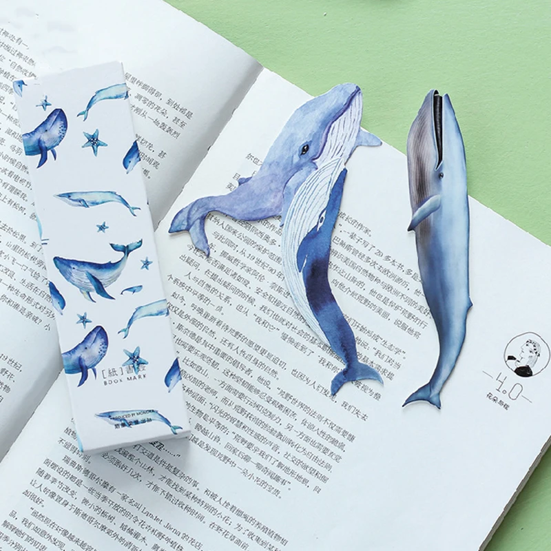 30pcs/box Cute Cartoon Whale Paper Bookmarks for Book Papelaria Kawaii School Stationery Kids Gift Message Card Paper Book Page
30pcs/box Cute Cartoon Whale Paper Bookmarks for Book Papelaria Kawaii School Stationery Kids Gift Message Card Paper Book Page