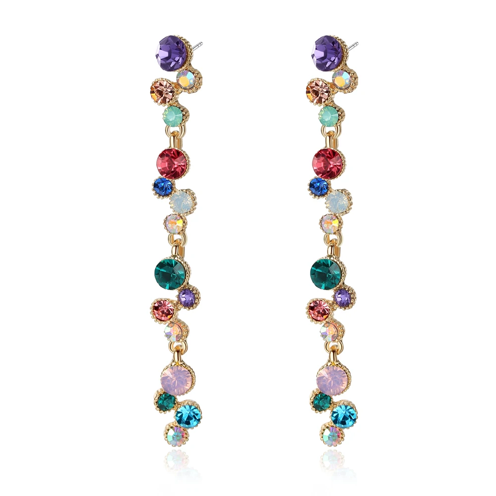 Simple Colorful Australia Rhinestone Long Crystal Drop Earrings for Women Fashion Jewelry Christmas Gifts dance party jewelry
Simple Colorful Australia Rhinestone Long Crystal Drop Earrings for Women Fashion Jewelry Christmas Gifts dance party jewelry