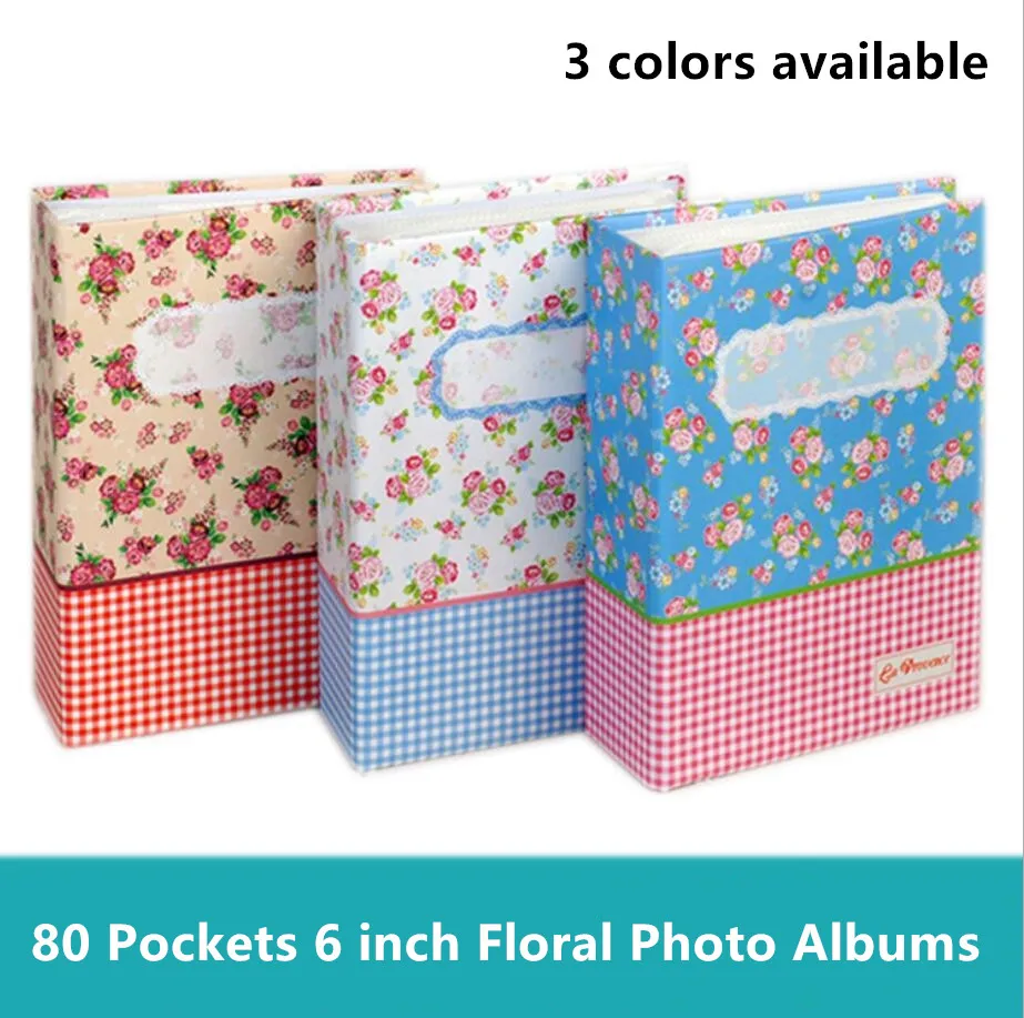 80 Pockets 4x6 inch Floral Photo Albums Interleaf Type Memory Storage Paper Cover Wedding Graduation Commemorative Albums
80 Pockets 4x6 inch Floral Photo Albums Interleaf Type Memory Storage Paper Cover Wedding Graduation Commemorative Albums