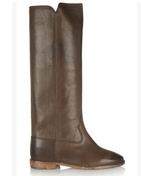 Sestito 2018 Top Quality Woman Genuine Leather Round Toe Knee High Boots Female Suqare Low Heels Casual Shoes Lady Vintage Boots
Sestito 2018 Top Quality Woman Genuine Leather Round Toe Knee High Boots Female Suqare Low Heels Casual Shoes Lady Vintage Boots