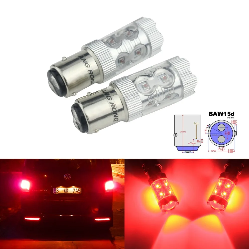 ANGRONG 2x 567 PR21/5W 780 BAW15d LED 50W High Power Tail Brake Stop Light Bulb Red(CA303)
ANGRONG 2x 567 PR21/5W 780 BAW15d LED 50W High Power Tail Brake Stop Light Bulb Red(CA303)