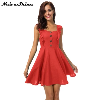 Naive Shine Women's Elegant Swing Beach Summer Dress Sleeveless Square Collar Pleated Sexy Mini Casual Dresses Sundress vestidos
Naive Shine Women's Elegant Swing Beach Summer Dress Sleeveless Square Collar Pleated Sexy Mini Casual Dresses Sundress vestidos