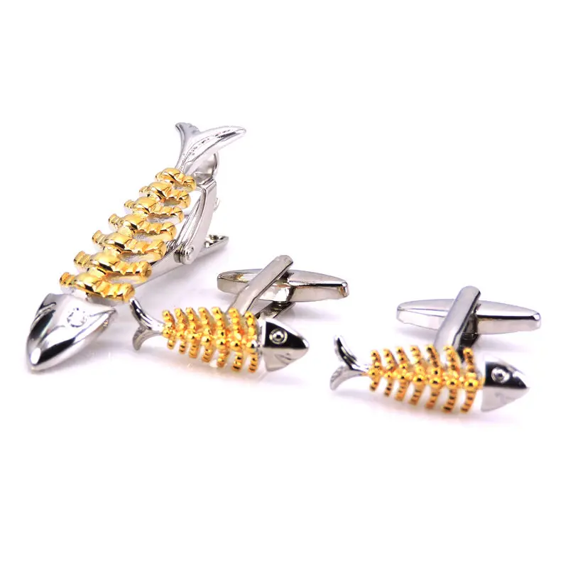 WN A set new high quality gold fish Cufflinks tie clip of men's fashion business Cufflinks Tie Clip Free Shipping
WN A set new high quality gold fish Cufflinks tie clip of men's fashion business Cufflinks Tie Clip Free Shipping