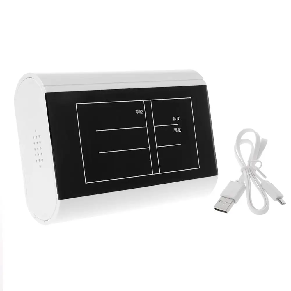 5-In-1 USB Rechargeable Air Quality Monitor Benzene HCHO TVOC LCD Digital Display Humidity Temperature Detector
5-In-1 USB Rechargeable Air Quality Monitor Benzene HCHO TVOC LCD Digital Display Humidity Temperature Detector