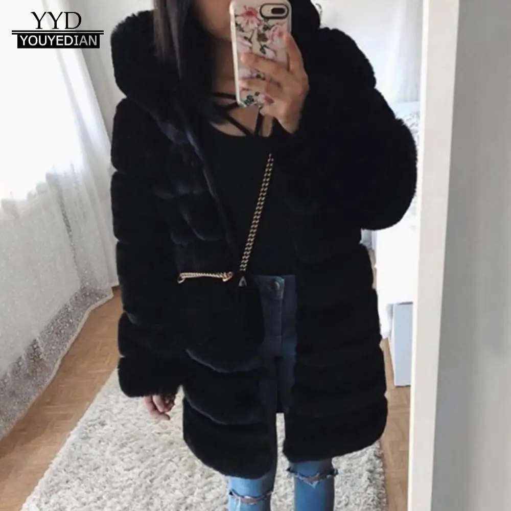 Winter 2018 Women's Coat Fashion Luxury Faux Fur Coat Hooded Autumn Winter Warm Overcoat teddy coat manteau fourrure femme
Winter 2018 Women's Coat Fashion Luxury Faux Fur Coat Hooded Autumn Winter Warm Overcoat teddy coat manteau fourrure femme