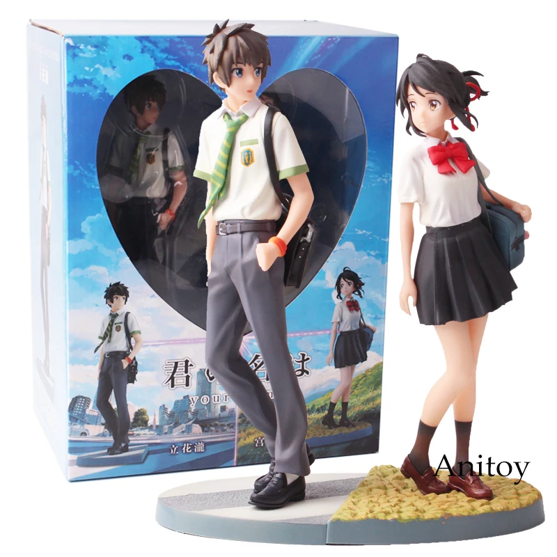 Anime Movie Your Name Tachibana Taki & Miyamizu Mitsuha PVC Action Figure Collection Model Toy 2-pack 20-21.5cm
Anime Movie Your Name Tachibana Taki & Miyamizu Mitsuha PVC Action Figure Collection Model Toy 2-pack 20-21.5cm