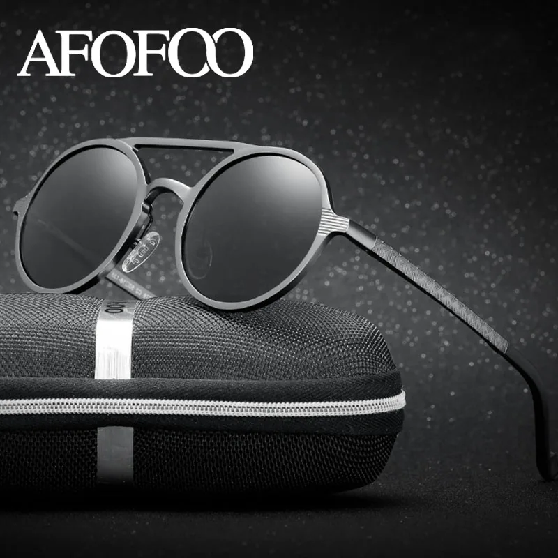 AFOFOO Aluminum Magnesium Polarized Sunglasses Vintage Men Women Driving Sun Glasses Male Round Shades UV400 Eyewear
AFOFOO Aluminum Magnesium Polarized Sunglasses Vintage Men Women Driving Sun Glasses Male Round Shades UV400 Eyewear
