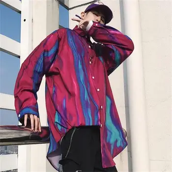 Original design individuality pattern printing loose fashion men shirts loose hip hop long sleeve homme shirts
Original design individuality pattern printing loose fashion men shirts loose hip hop long sleeve homme shirts