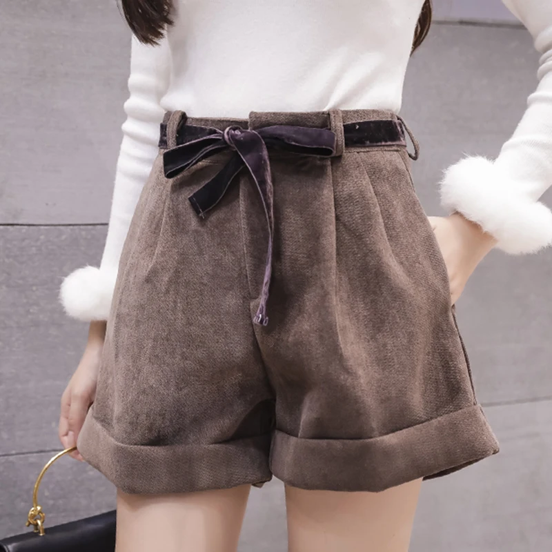 Shorts Women Autumn Winter Thick High Waist Shorts Casual Plus Size Wide Leg Short Feminino Womens Clothing Zipper Pockets
Shorts Women Autumn Winter Thick High Waist Shorts Casual Plus Size Wide Leg Short Feminino Womens Clothing Zipper Pockets